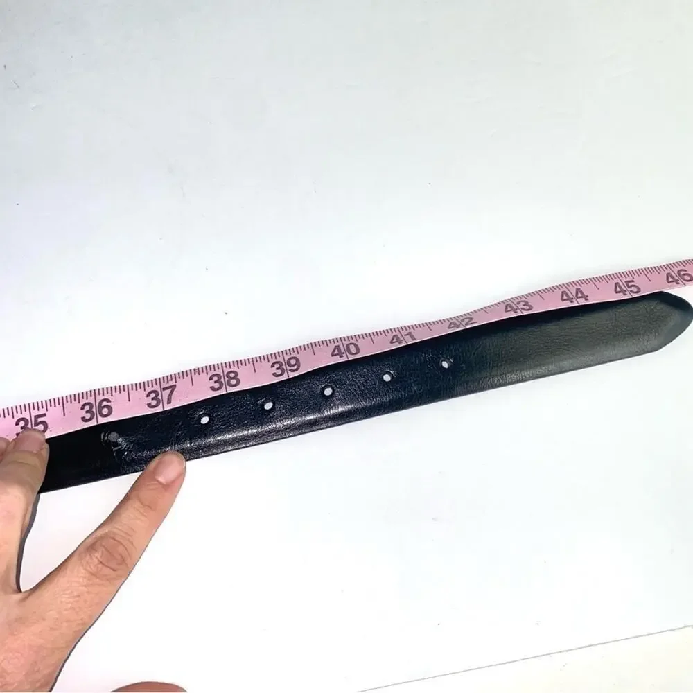 Vintage LeJon Black Leather Dress Belt Smooth‎ Business Casual Unisex Men’s 40